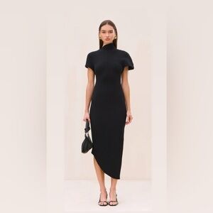Cult Gaia CHRYSTA KNIT DRESS Black Small